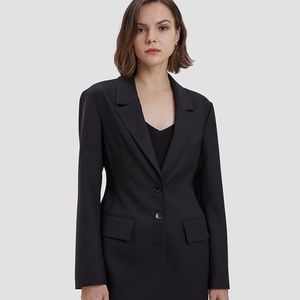 Lattelier Store Black Lace Up Blazer
